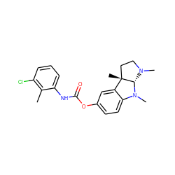 Cc1c(Cl)cccc1NC(=O)Oc1ccc2c(c1)[C@]1(C)CCN(C)[C@@H]1N2C ZINC000049033540