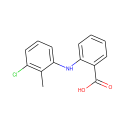 Cc1c(Cl)cccc1Nc1ccccc1C(=O)O ZINC000000002188