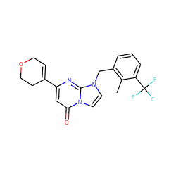 Cc1c(Cn2ccn3c(=O)cc(C4=CCOCC4)nc23)cccc1C(F)(F)F ZINC000073297413