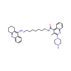 Cc1c(N2CCN(C)CC2)nc2ccccc2c1C(=O)NCCCCCCCCNc1c2c(nc3ccccc13)CCCC2 ZINC000084603249