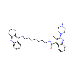 Cc1c(N2CCN(C)CC2)nc2ccccc2c1C(=O)NCCCCCCCNc1c2c(nc3ccccc13)CCCC2 ZINC000028521831