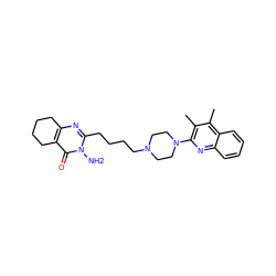 Cc1c(N2CCN(CCCCc3nc4c(c(=O)n3N)CCCC4)CC2)nc2ccccc2c1C ZINC000059855354