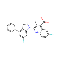 Cc1c(N2CCc3c(-c4ccccc4)cc(F)cc32)nc2ccc(F)cc2c1C(=O)O ZINC000029472774