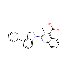 Cc1c(N2CCc3c(-c4ccccc4)cccc32)nc2ccc(F)cc2c1C(=O)O ZINC000001890879