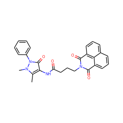 Cc1c(NC(=O)CCCN2C(=O)c3cccc4cccc(c34)C2=O)c(=O)n(-c2ccccc2)n1C ZINC000004425932