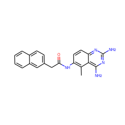 Cc1c(NC(=O)Cc2ccc3ccccc3c2)ccc2nc(N)nc(N)c12 ZINC000025970716