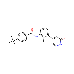 Cc1c(NC(=O)c2ccc(C(C)(C)C)cc2)cccc1-c1cc[nH]c(=O)c1 ZINC000209441594