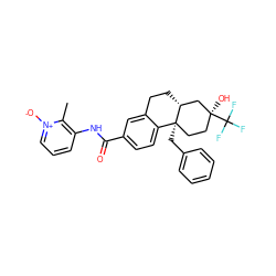 Cc1c(NC(=O)c2ccc3c(c2)CC[C@@H]2C[C@@](O)(C(F)(F)F)CC[C@@]32Cc2ccccc2)ccc[n+]1[O-] ZINC000169710320