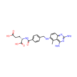 Cc1c(NCc2ccc(C(=O)N[C@@H](CCC(=O)O)C(=O)O)cc2)ccc2nc(N)nc(N)c12 ZINC000001565329