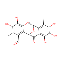 Cc1c(O)c(O)c2c(c1C=O)[C@@H]1O[C@H](O2)c2c(C)c(O)c(O)c(O)c2C1=O ZINC000103236193