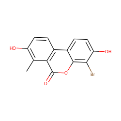 Cc1c(O)ccc2c1c(=O)oc1c(Br)c(O)ccc12 ZINC000028571230