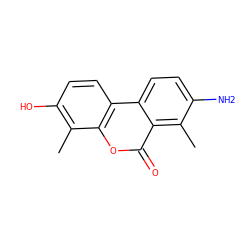 Cc1c(O)ccc2c1oc(=O)c1c(C)c(N)ccc12 ZINC000028571638