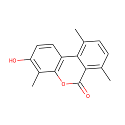 Cc1c(O)ccc2c1oc(=O)c1c(C)ccc(C)c12 ZINC000028571114