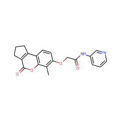 Cc1c(OCC(=O)Nc2cccnc2)ccc2c3c(c(=O)oc12)CCC3 ZINC000006661461