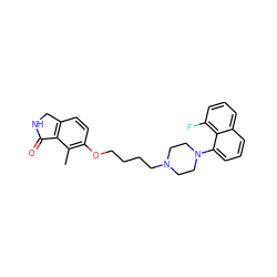 Cc1c(OCCCCN2CCN(c3cccc4cccc(F)c34)CC2)ccc2c1C(=O)NC2 ZINC000064548737