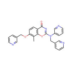 Cc1c(OCc2cccnc2)ccc2c(=O)nc(N(Cc3cccnc3)c3cccnc3)oc12 ZINC000095564085