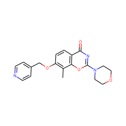 Cc1c(OCc2ccncc2)ccc2c(=O)nc(N3CCOCC3)oc12 ZINC000064454142