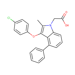 Cc1c(Oc2ccc(Cl)cc2)c2c(-c3ccccc3)cccc2n1CC(=O)O ZINC000073167902