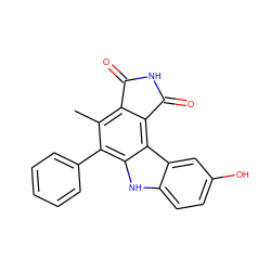 Cc1c2c(c3c([nH]c4ccc(O)cc43)c1-c1ccccc1)C(=O)NC2=O ZINC000034804034