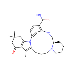 Cc1c2c(n3c1CCCN1CCCC[C@@H]1CNc1cc-3ccc1C(N)=O)CC(C)(C)CC2=O ZINC000071341610