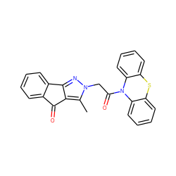 Cc1c2c(nn1CC(=O)N1c3ccccc3Sc3ccccc31)-c1ccccc1C2=O ZINC000095576726