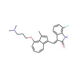 Cc1cc(/C=C2/C(=O)Nc3c(F)cccc32)c2ccccc(OCCCN(C)C)c1-2 ZINC000064539789