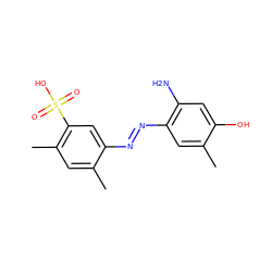 Cc1cc(/N=N/c2cc(S(=O)(=O)O)c(C)cc2C)c(N)cc1O ZINC000064746682