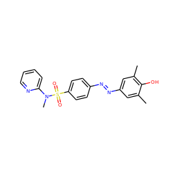 Cc1cc(/N=N/c2ccc(S(=O)(=O)N(C)c3ccccn3)cc2)cc(C)c1O ZINC000103283670