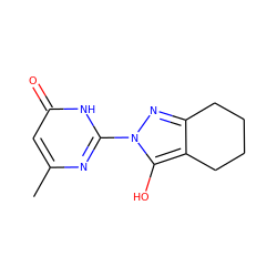 Cc1cc(=O)[nH]c(-n2nc3c(c2O)CCCC3)n1 ZINC000101709579