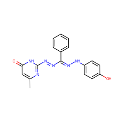 Cc1cc(=O)[nH]c(N=N/C(=N/Nc2ccc(O)cc2)c2ccccc2)n1 ZINC000299846697