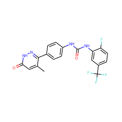 Cc1cc(=O)[nH]nc1-c1ccc(NC(=O)Nc2cc(C(F)(F)F)ccc2F)cc1 ZINC000063539929