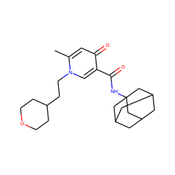 Cc1cc(=O)c(C(=O)NC23CC4CC(CC(C4)C2)C3)cn1CCC1CCOCC1 ZINC000095552646