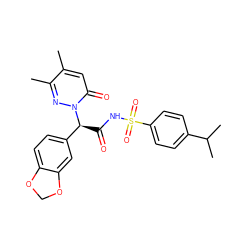 Cc1cc(=O)n([C@@H](C(=O)NS(=O)(=O)c2ccc(C(C)C)cc2)c2ccc3c(c2)OCO3)nc1C ZINC000026673048