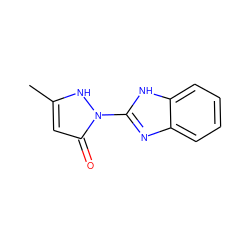 Cc1cc(=O)n(-c2nc3ccccc3[nH]2)[nH]1 ZINC000005396924