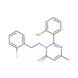 Cc1cc(=O)n(CCc2ccccc2F)c(-c2ccccc2O)n1 ZINC000028520861