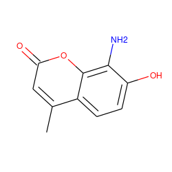 Cc1cc(=O)oc2c(N)c(O)ccc12 ZINC000000090582