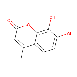 Cc1cc(=O)oc2c(O)c(O)ccc12 ZINC000000058124