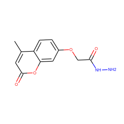 Cc1cc(=O)oc2cc(OCC(=O)NN)ccc12 ZINC000000283814