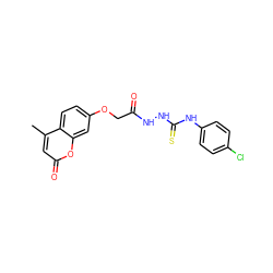 Cc1cc(=O)oc2cc(OCC(=O)NNC(=S)Nc3ccc(Cl)cc3)ccc12 ZINC000015872043