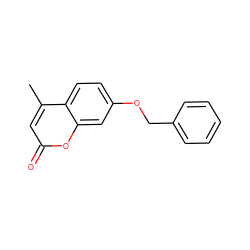 Cc1cc(=O)oc2cc(OCc3ccccc3)ccc12 ZINC000000139047