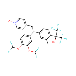 Cc1cc([C@@H](Cc2cc[n+]([O-])cc2)c2ccc(OC(F)F)c(OC(F)F)c2)ccc1C(O)(C(F)(F)F)C(F)(F)F ZINC000036268696