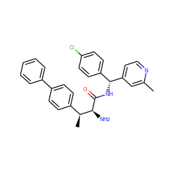 Cc1cc([C@H](NC(=O)[C@@H](N)[C@@H](C)c2ccc(-c3ccccc3)cc2)c2ccc(Cl)cc2)ccn1 ZINC000082158221