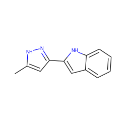 Cc1cc(-c2cc3ccccc3[nH]2)n[nH]1 ZINC000040847966