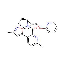 Cc1cc(-c2ccc(C)nc2C(=O)N2[C@H]3CC[C@H]2[C@H](COc2ccccn2)C3)on1 ZINC000226048156