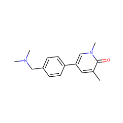 Cc1cc(-c2ccc(CN(C)C)cc2)cn(C)c1=O ZINC000653872533