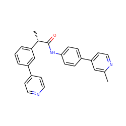 Cc1cc(-c2ccc(NC(=O)[C@@H](C)c3cccc(-c4ccncc4)c3)cc2)ccn1 ZINC000103273491