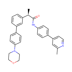 Cc1cc(-c2ccc(NC(=O)[C@H](C)c3cccc(-c4ccc(N5CCOCC5)cc4)c3)cc2)ccn1 ZINC000103273472