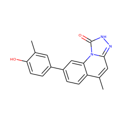 Cc1cc(-c2ccc3c(C)cc4n[nH]c(=O)n4c3c2)ccc1O ZINC000058582973