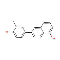 Cc1cc(-c2ccc3c(O)cccc3c2)ccc1O ZINC000073160509