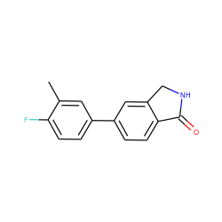 Cc1cc(-c2ccc3c(c2)CNC3=O)ccc1F ZINC000063540024